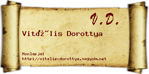 Vitális Dorottya névjegykártya