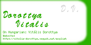 dorottya vitalis business card