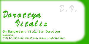 dorottya vitalis business card